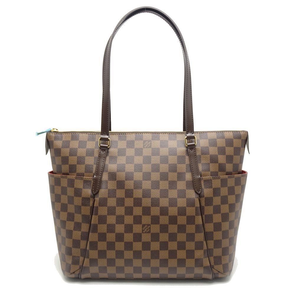 Louis Vuitton Damier Totally MM Ebene Shoulder Bag Brown